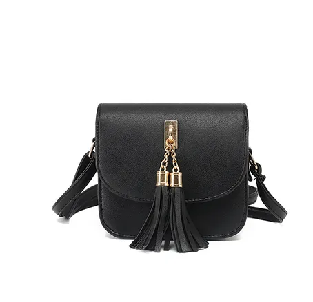 Mara's Dream Small Messenger Tassel Bag Candy Color - Black