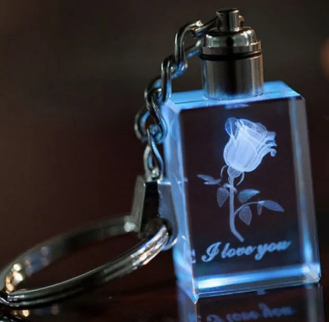 New Product Heart shaped Keychain With Crystal LED Light - Shop at LoveMi