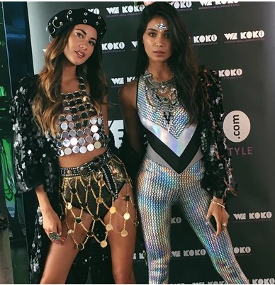 Gold & Silver Metal Chain Skirt