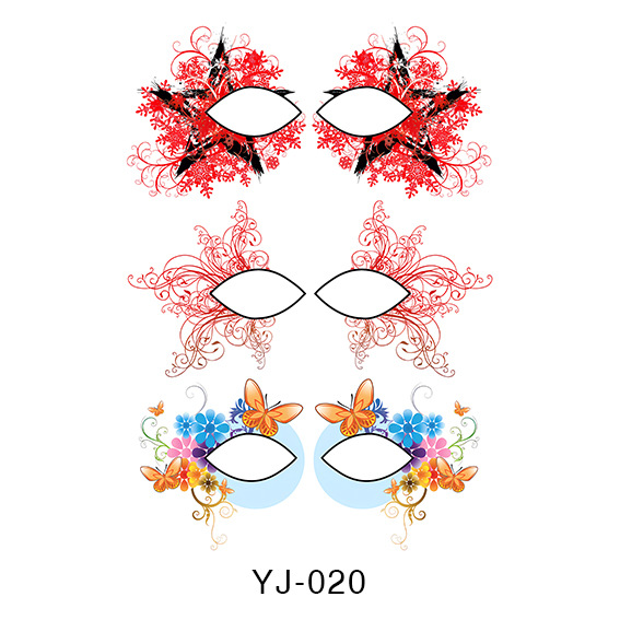 Flower Eyelashes Tattoo Sticker  Fairy Butterfly Wings Shiny Tattoo Sticker Waterproof Temporary Tattoos For Eyes Face Makeup For Girls Women Stage Performance