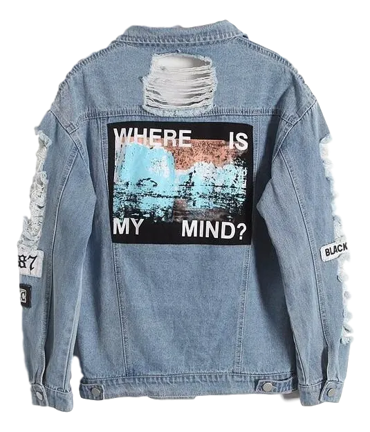 VESTE DENIM WHERE IS MY MIND Veste Denim Where Is My Mind S - Shop at LoveMi