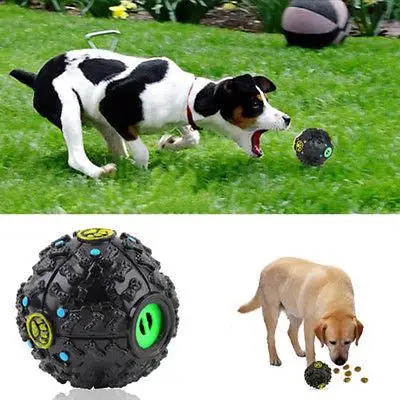Pet Dog Treat Trainning Chew Sound Food Dispenser Toy