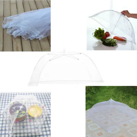 White Large Rectangular Dish Cover With Removable And Washable Mesh – image 2