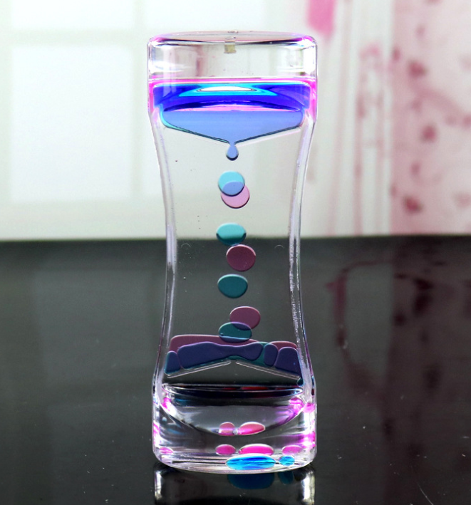 Newest Oil Clock Floating Color Mix Illusion Timer Liquid