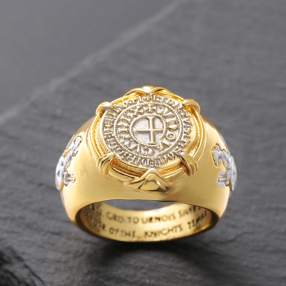 Title 5, Anillo con moneda de oro galvanizado Valor para...