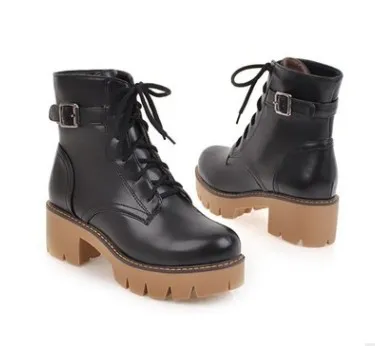 College Girl Style Ankle Boots Black - Shop at LoveMi