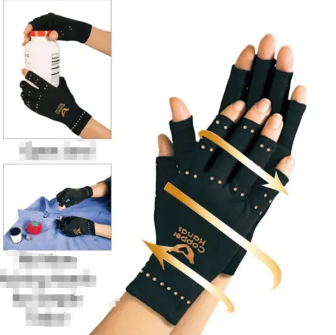 Copper Fiber Sports Health Half Blood Recovery Gloves
