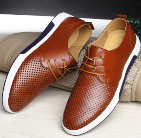 Leather Shoes Men's Business Formal Workwear Black Trendy Soft