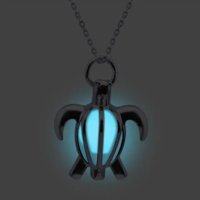 luminous little turtle necklace Light Blue - Shop at LoveMi