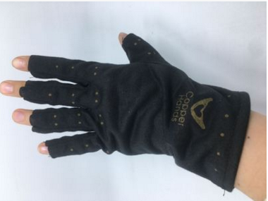 Copper fiber sports health half blood recovery gloves