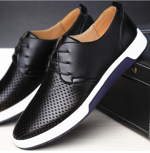 Leather Shoes Men's Business Formal Workwear Shoes Black Trendy Soft Shoes
