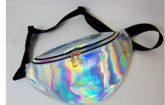 The Original Suefeng Laser Transparent Waist Bag Women's Messenger Bag Sports Running Multi-functional Collection Of Silver Boobs. — foto 6