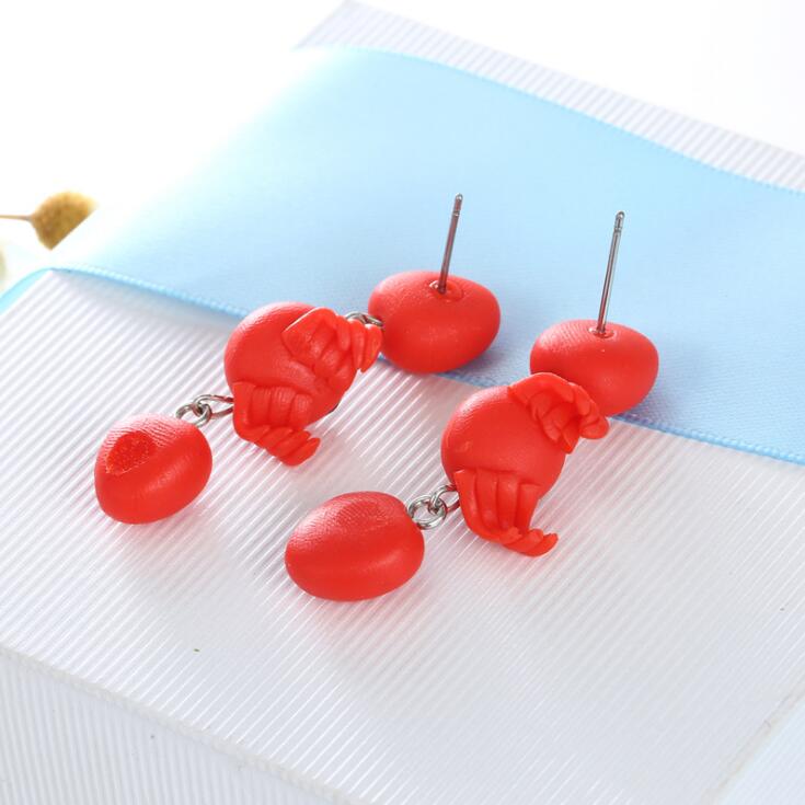 Red Crab Earrings