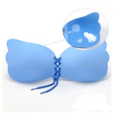 Large Size Strapless Bra Adhesive Sticky Push Up Bras For Women Rabbit Brassiere Lingerie Invisible Women Hot Blue - Shop at LoveMi