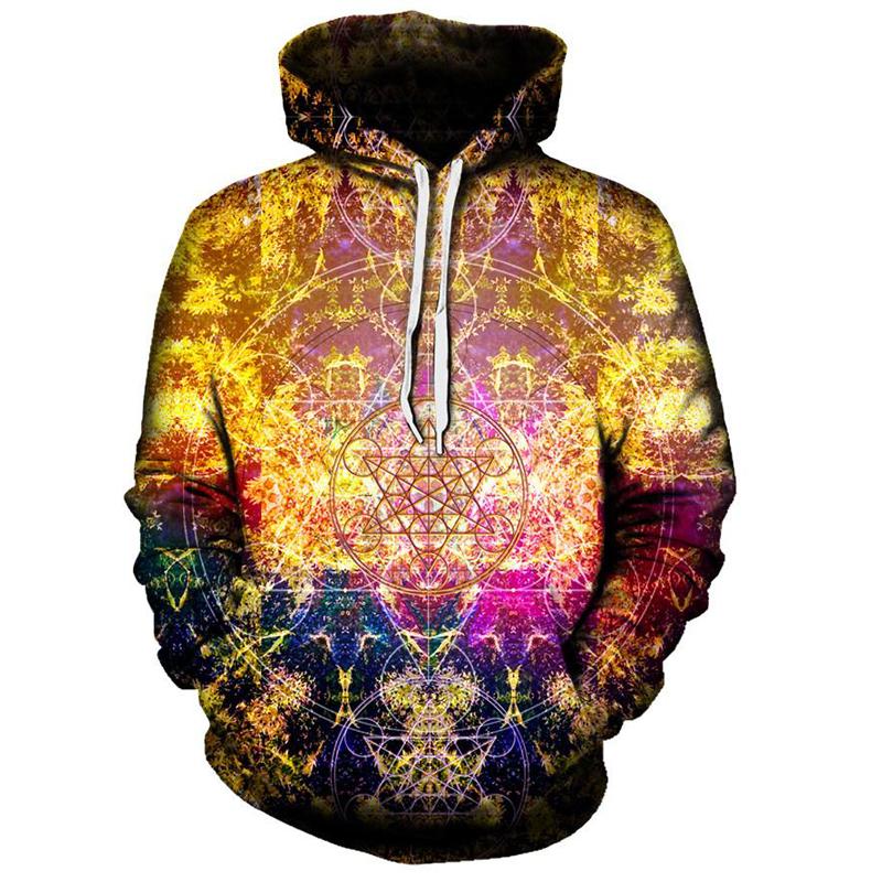 Psychedelic Metatron Hoodie | Spiritual 3D Sacred Geometry Hoodie | Unisex - Picture 3 of 9