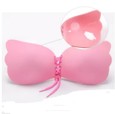 Large Size Strapless Bra Adhesive Sticky Push Up Bras For Women Rabbit Brassiere Lingerie Invisible Women Hot Pink - Shop at LoveMi