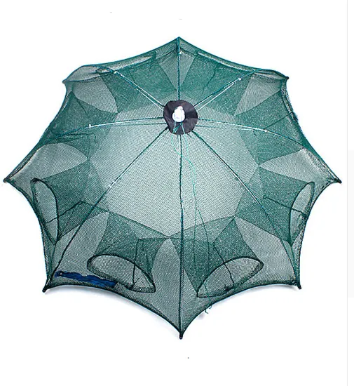 Strengthened 4-20 Holes Automatic Fishing Net Shrimp Cage Nylon Foldable Fish Trap Cast Net Cast Fold Crab Trap Fishing Network – image 2