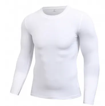 New Solid Color Men's Long-sleeved T Tights Wicking Sweat