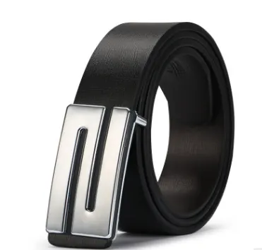 The Young Man's Belt Buckle Smooth Leather Belts PU