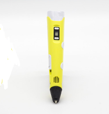 3D print pen 3D pen two generation graffiti 3D stereoscopic paintbrush children puzzle painting toys Yellow AU