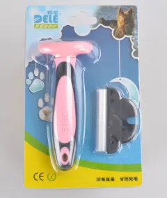 Pet Hair Removal Comb - Pink - View 1