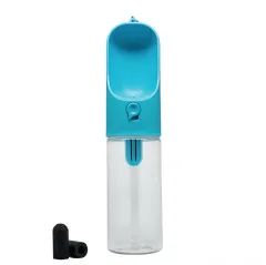 Pet accompanying cup portable dog travel drinking fountain outdoor kettle 400ml - Blue - View 1