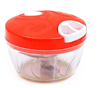 Multifunction High Speedy Chopper Shredder Manual Meat Grinder Kitchen Tools - Red