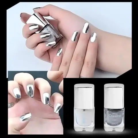 Mirror Silver Nail Polish Base Coat Manicure Treament