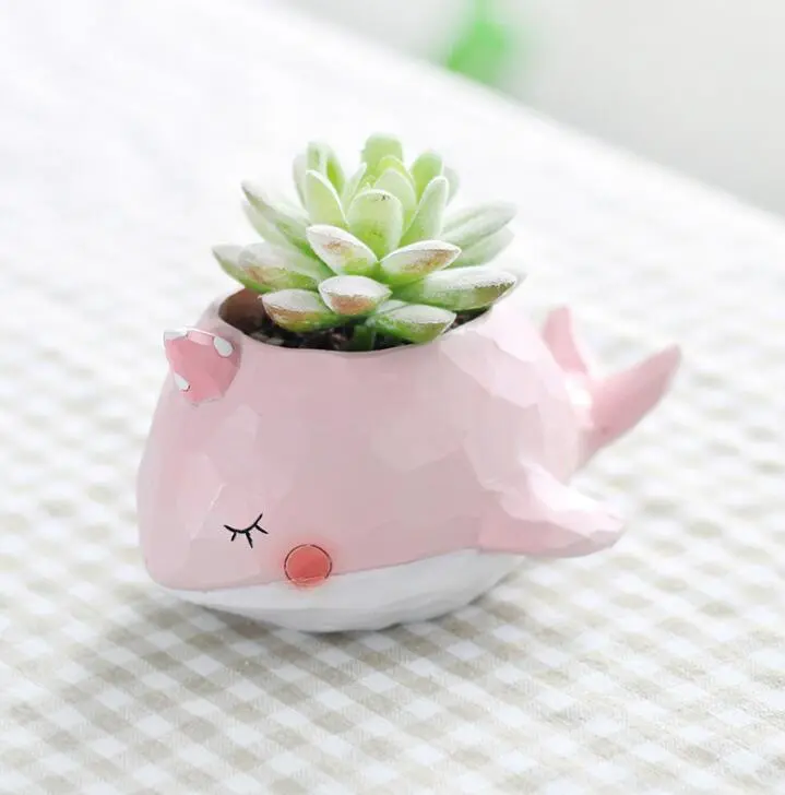 Animal Planter Pot - Pink Dino