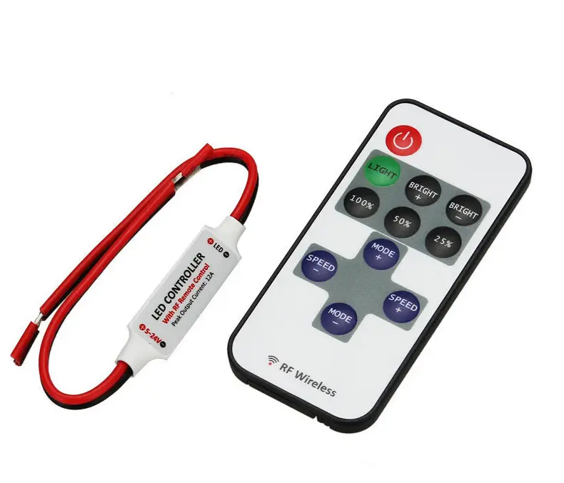 RF Mini Monochrome Controller 5050 3528 Lamp With Lamp Strip Wireless Mini Controller RF 11 Key Dimming