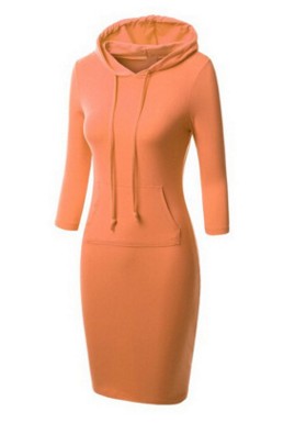 A long streak and a woman's coat dress