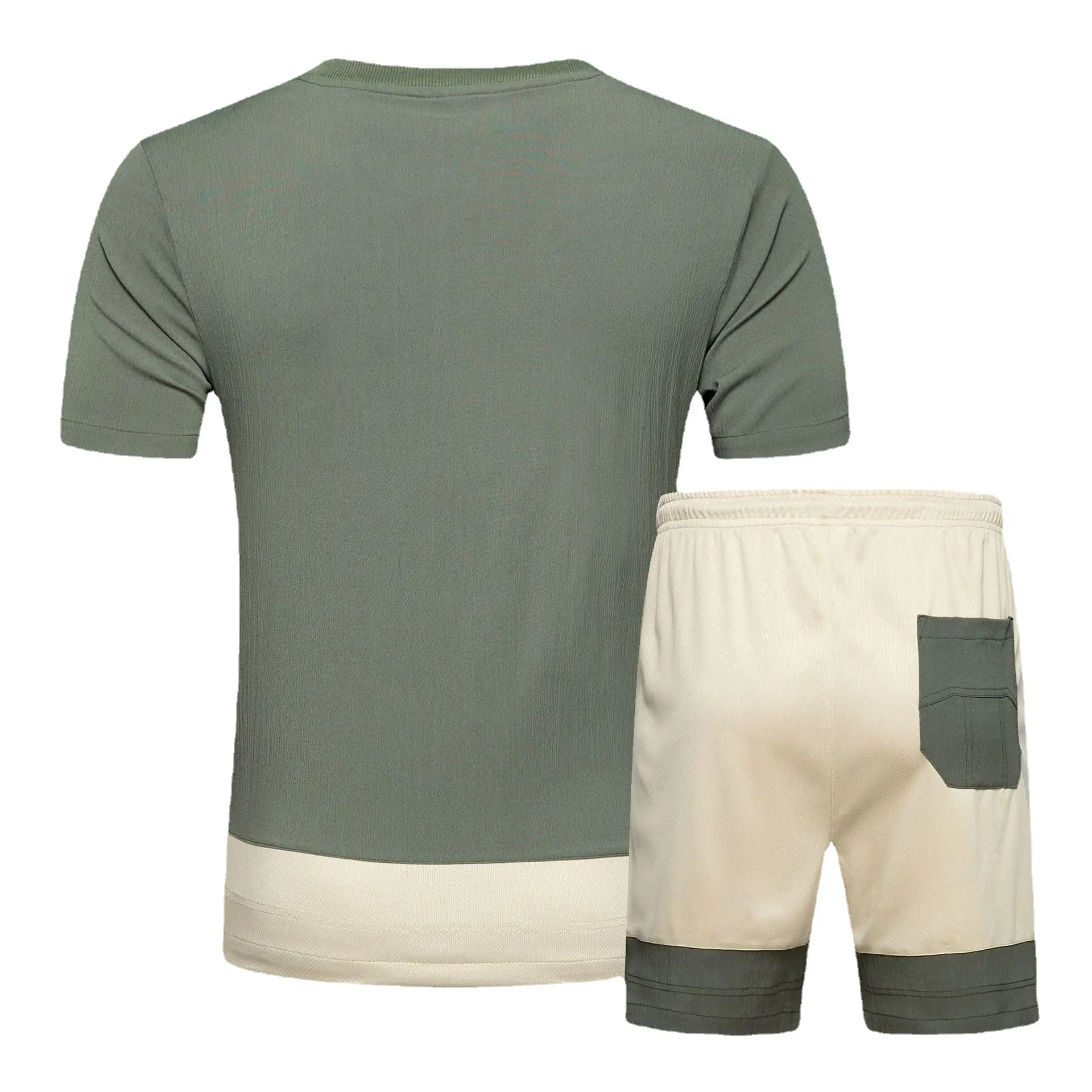 Men's Plus Size Sports Suit, Contrast Color Hedging