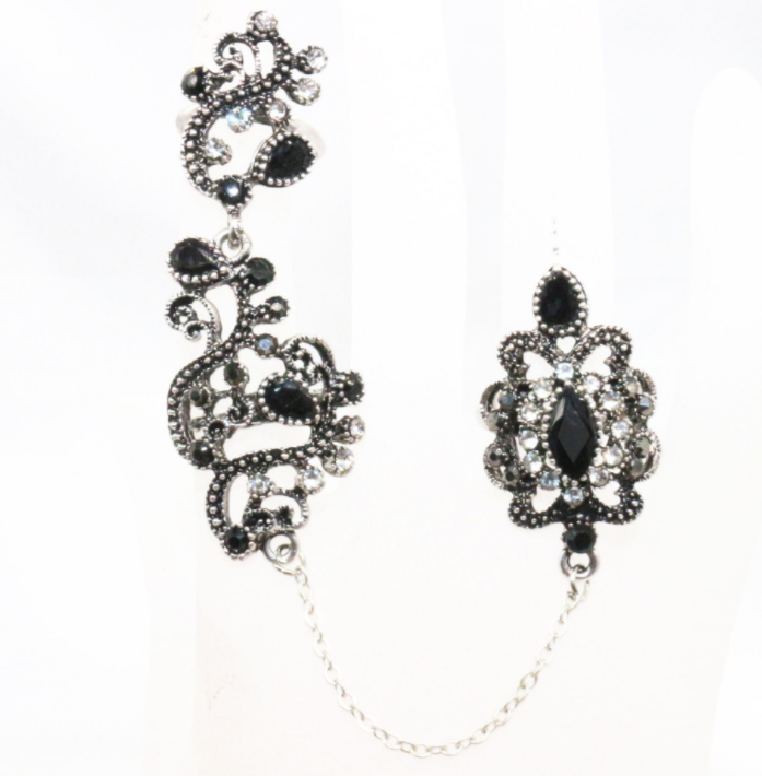 Promotion Turkish Double Finger Rings For Women Flower Ethnic Jewelry Multicolor Resin Vintage Pretty Exquisite Mid Ring Anillos