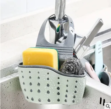 Kitchen Drain Holder Rubber Sponge Storage Rack Basket Wash Cloth Organizer Bathroom Toilet Soap Shelf – image 2