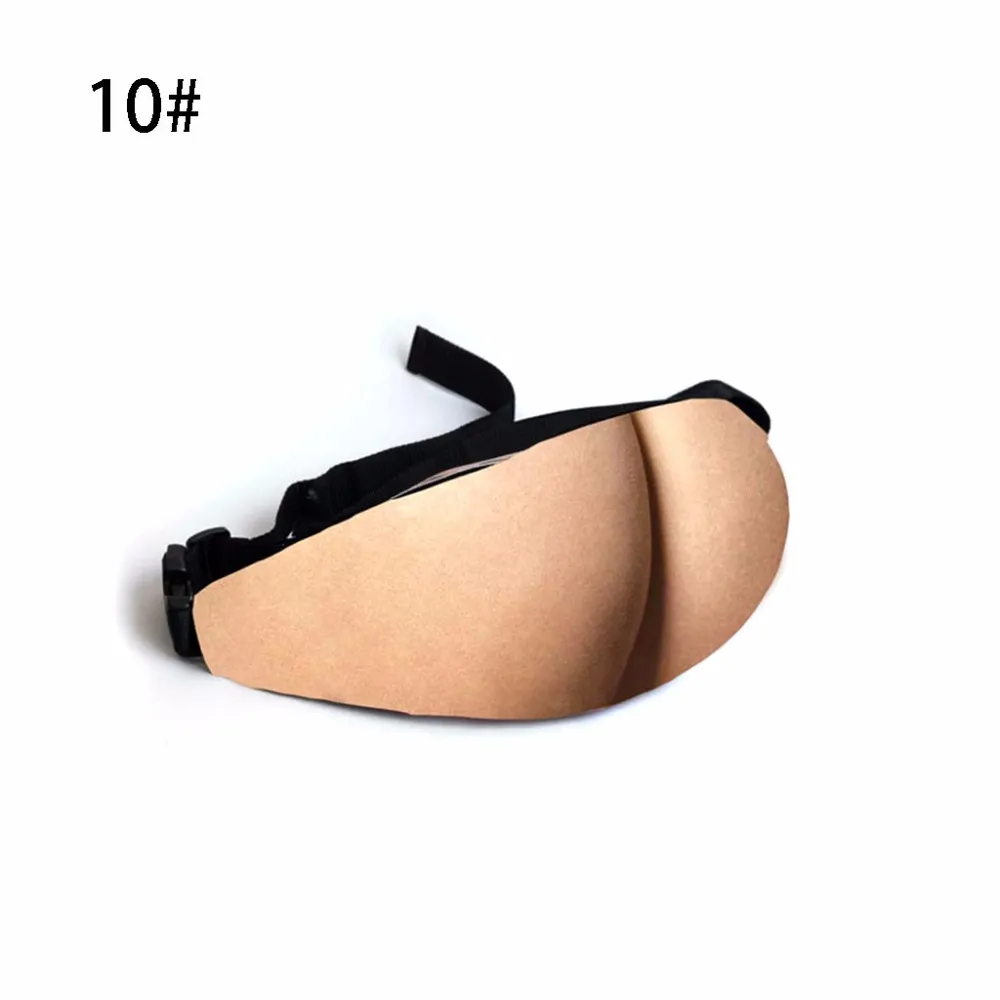 Funny 3D Body Print Fanny Pack - Realistic Skin Tone Novelty Waist Bag