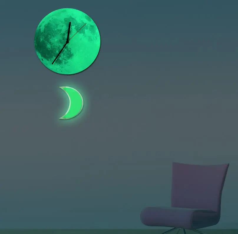 Full Moon Clock - Crescent Moon 02