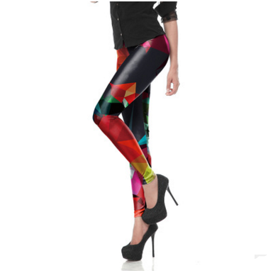 Geometric Diamond shaped Colourful Leggings Geometric Diamond Shaped Colou - Shop at LoveMi