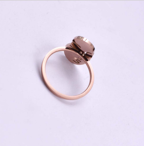 Simple personality abstract face ring index finger ring funny rose gold ring