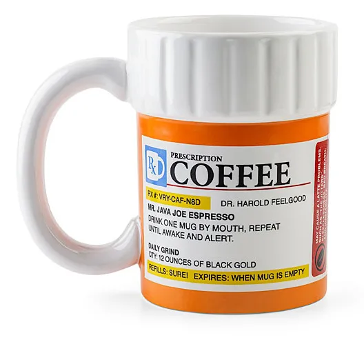 Creative Prescription Coffee Mug Ceramic Cup Milk Mug Water Drinking Cups Funny Gift for the Caffeine Lover - Shop at LoveMi