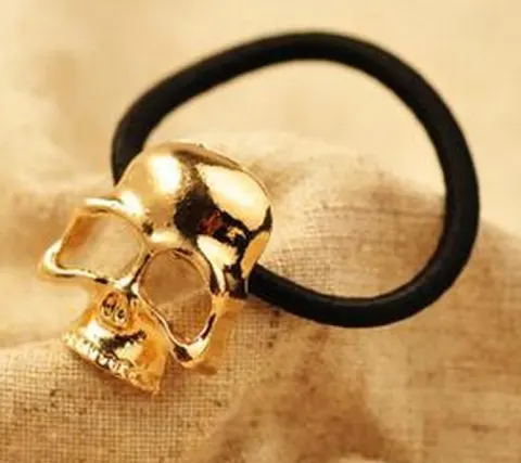 Accessories Punk Solid Metal Bone Skull Hair Rings