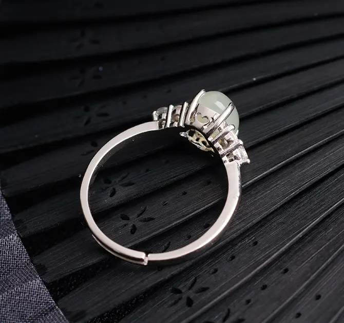 Adjustable Moonstone jade Ring