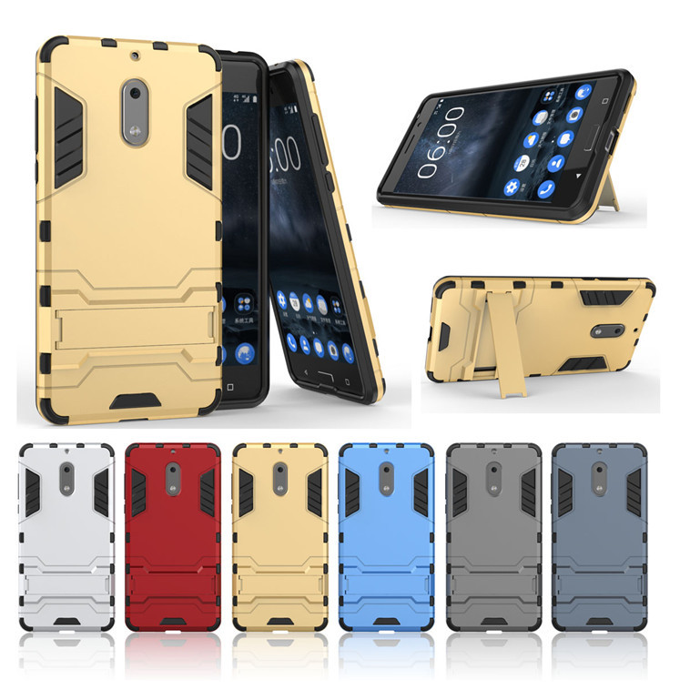 Funda TPU bracket anti caída 6 en 1 paquete completo para celular
