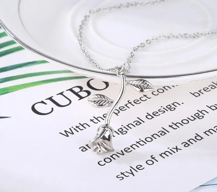 Fashion leaf necklace - Silver 2