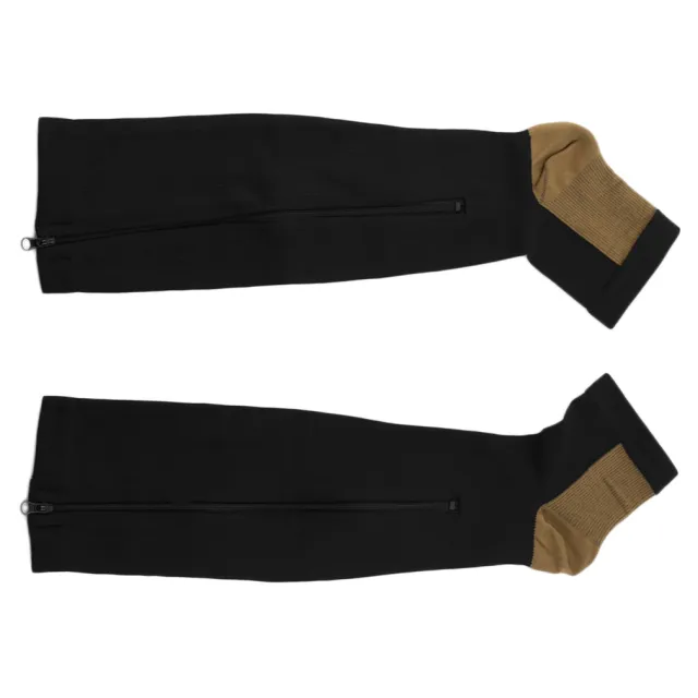 Women Slimming Zippered Compression Socks Black - Shop at LoveMi