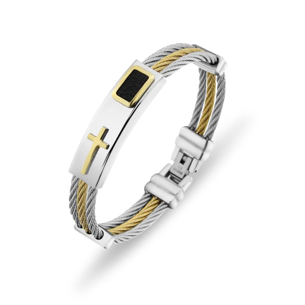 Men's Bracelet 3 Rows Wire Chain Bracelets Bangles Fashion
