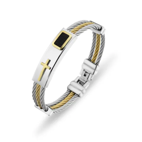 Men's Bracelet 3 Rows Wire Chain Bracelets Bangles Fashion