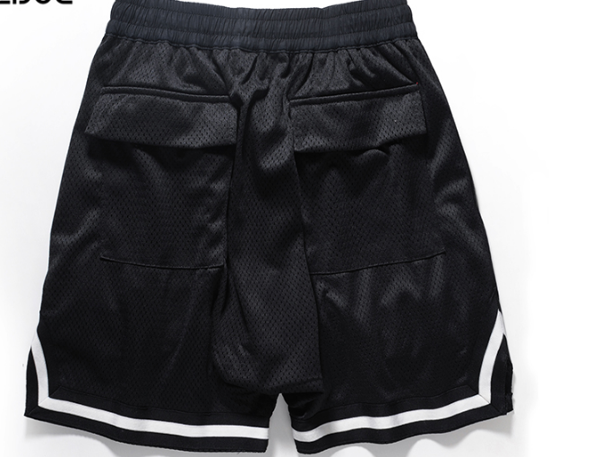 Spring and summer new style popular logo European and American men's zipper men's shorts baggy sports pants