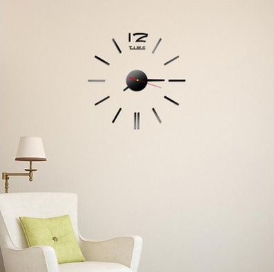 Red heart DIY paste clock Personality mute living room clock modern wall clock creative wedding room art wall clock