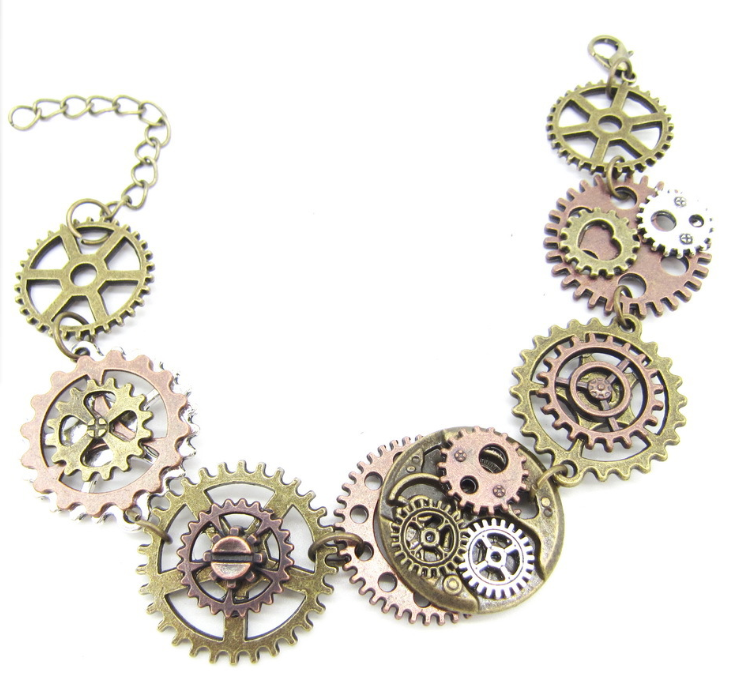 Multi Gears Steampunk Bracelet