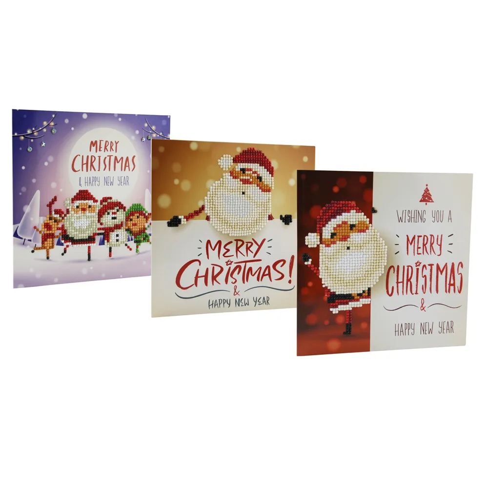 Christmas DIY Diamond Painting Greeting Cards 5D Cartoon Birthday Postcards Kids Festival Embroidery Greet Cards Gifts – image 6